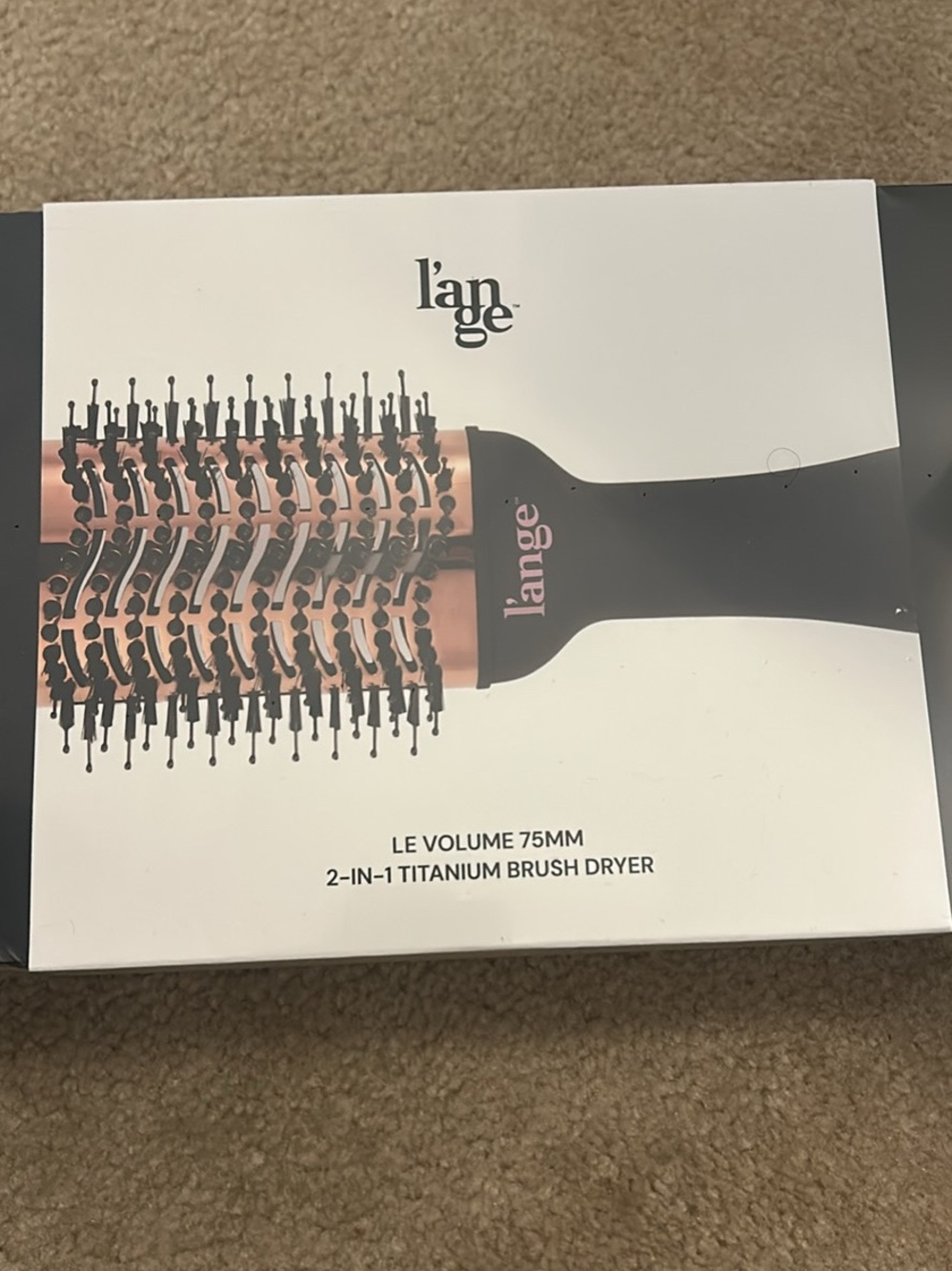 Lange 2-in-1 Titanium Brush Dryer in Rose Gold and Black